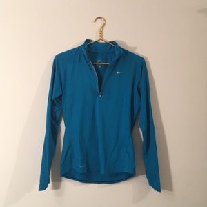 Teal Nike running drifit zip size medium